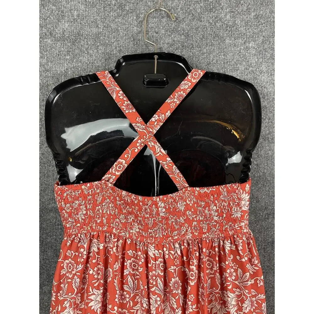 Land Of the Free Maxi multi layered floral dress Size Small Vacation Beach - Picture 6 of 12